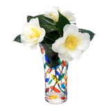 Large Multicolor Flowervine Murano Glass Vase