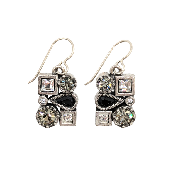 Misbehavin' Earrings by Patricia Locke - Black & White