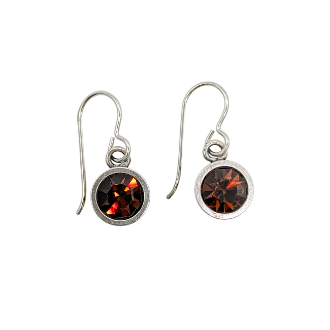 Polaris Crystal Earrings by Patricia Locke — Smoked Topaz