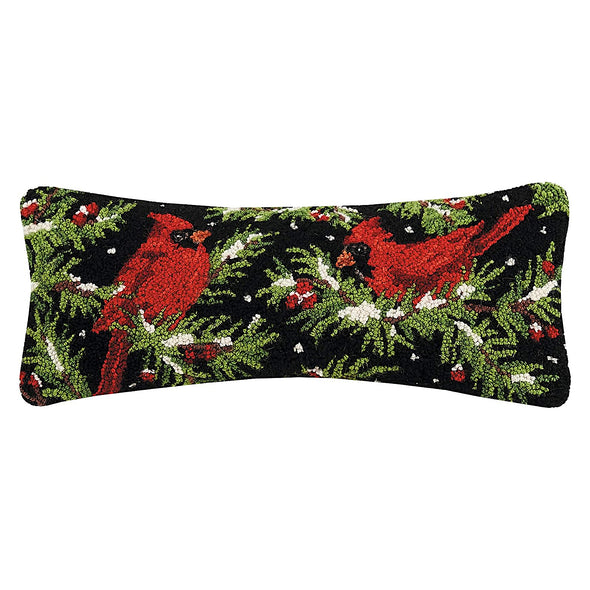 Cardinals on Holly Pillow