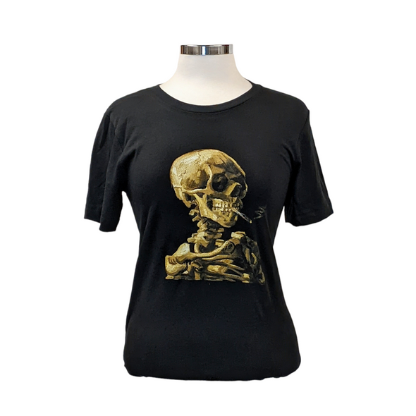 Van Gogh Smoking Skull T-Shirt — Unisex