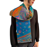 Turquoise Merino Wool Scarf
