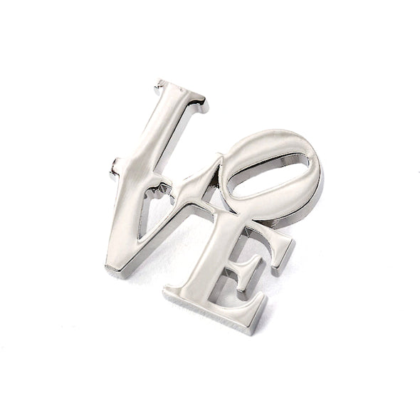 Robert Indiana 'LOVE' Lapel Pin - Silver