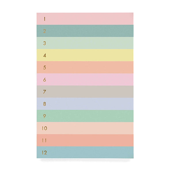 Color Block Numbered Notepad