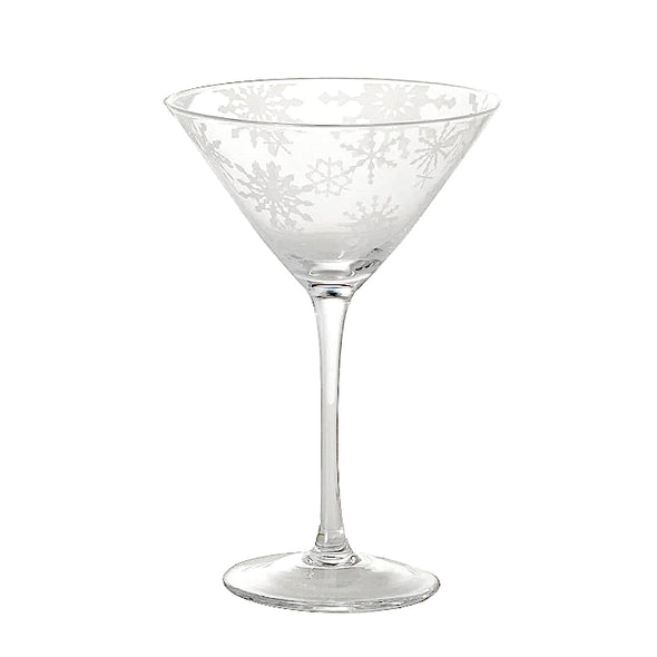 Snowflake Martini Glass