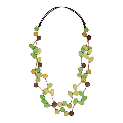 Green Lizzie Petal Necklace