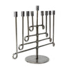 Antiqued Twisted Iron Menorah