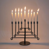 Antiqued Twisted Iron Menorah