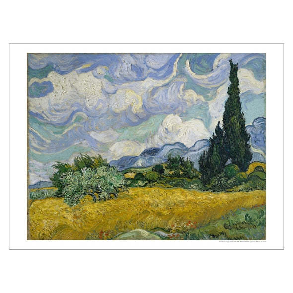 Van Gogh 'Wheatfield with Cypresses' Print