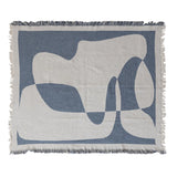 Blue Abstract Throw Blanket