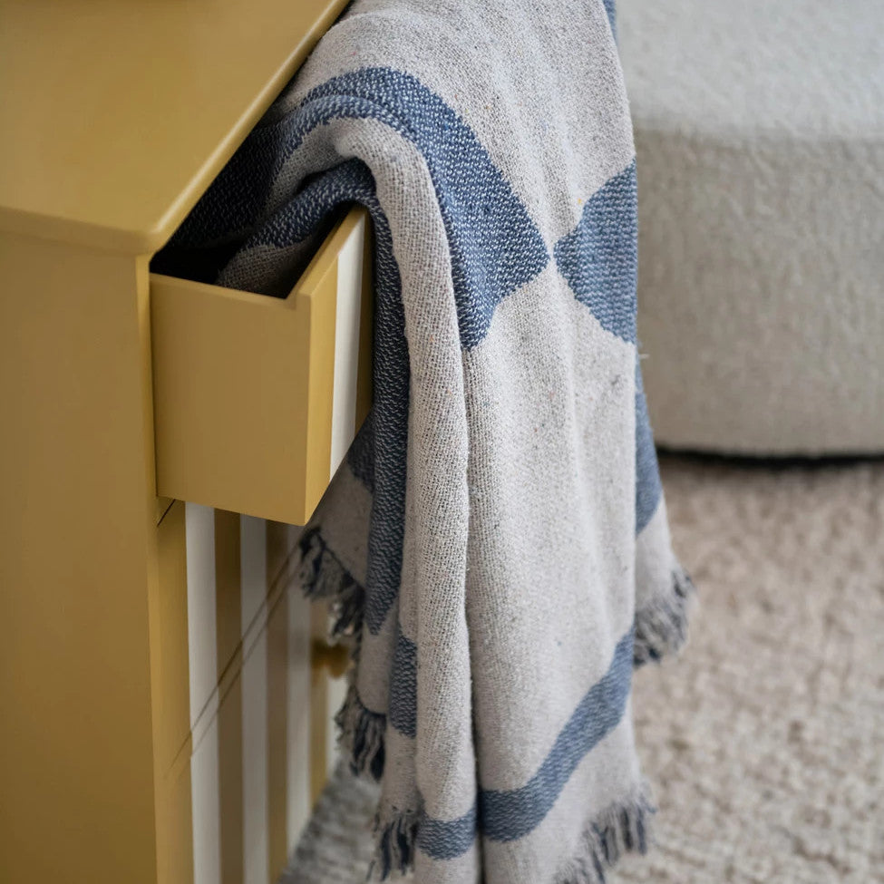 Blue Abstract Throw Blanket