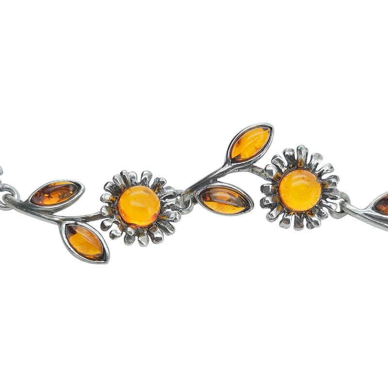 Amber Flowers Bracelet