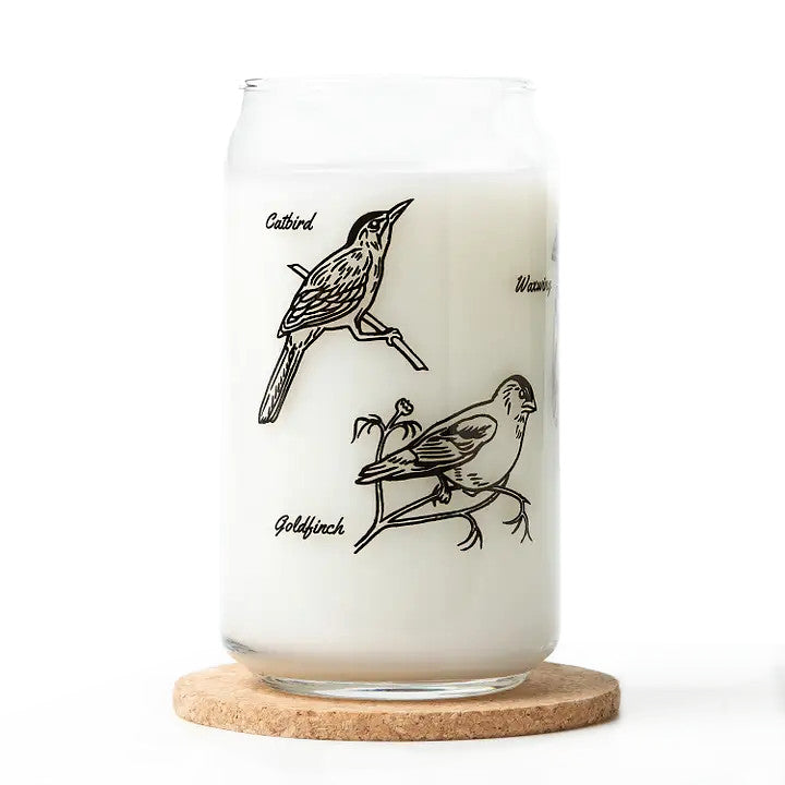 Birds Beer Can Glass