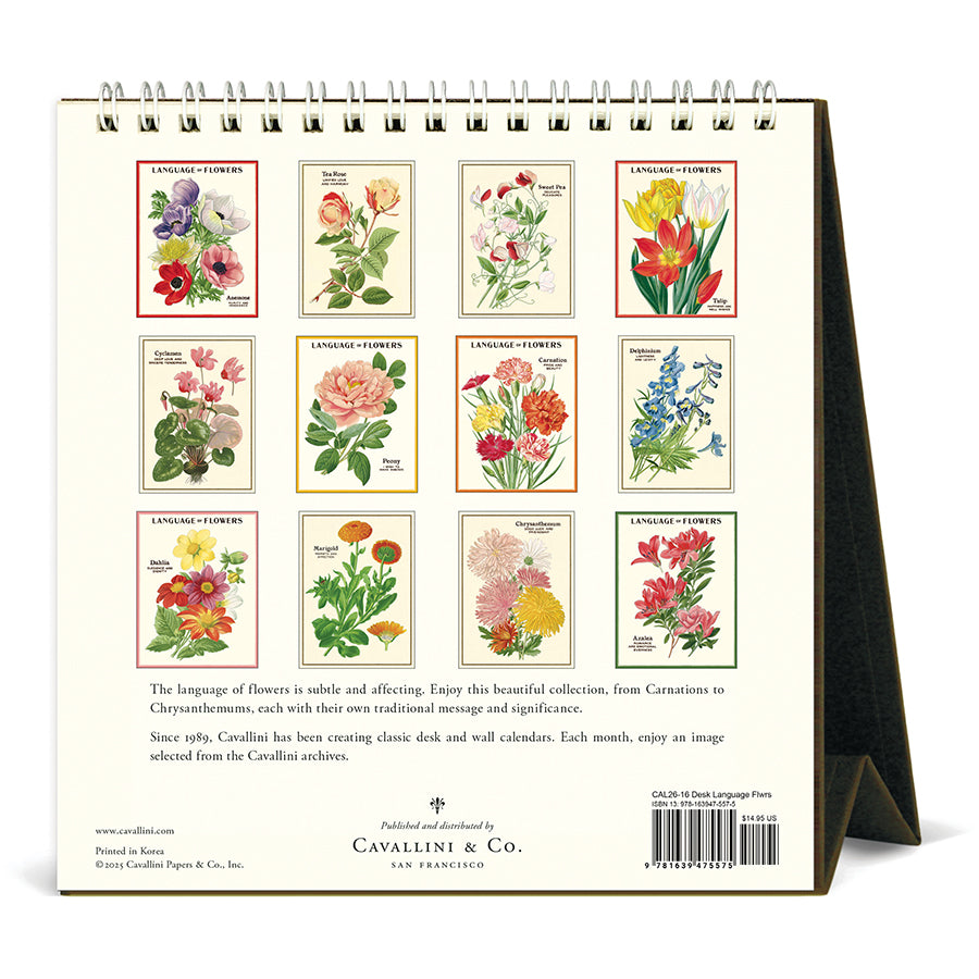 2026 Language of Flowers Desk Calendar