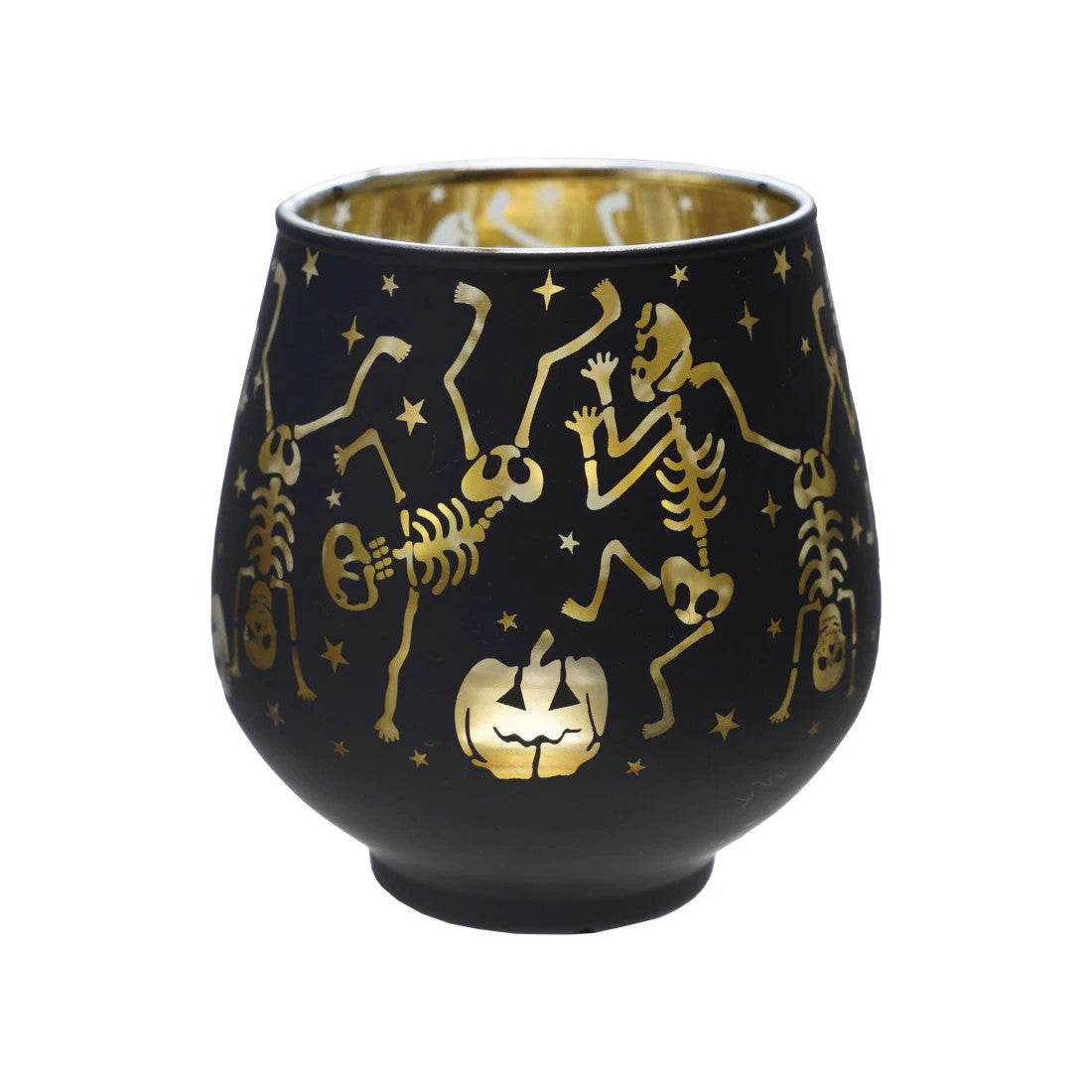 Dancing Skeletons & Jack-O-Lanterns Candle Holder