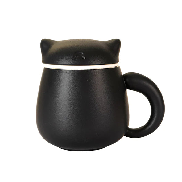 Black Cat Tea Mug with Infuser