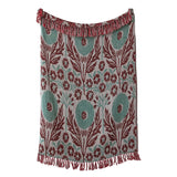 Teal & Berry Floral Throw Blanket