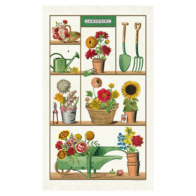 Vintage Gardening Tea Towel