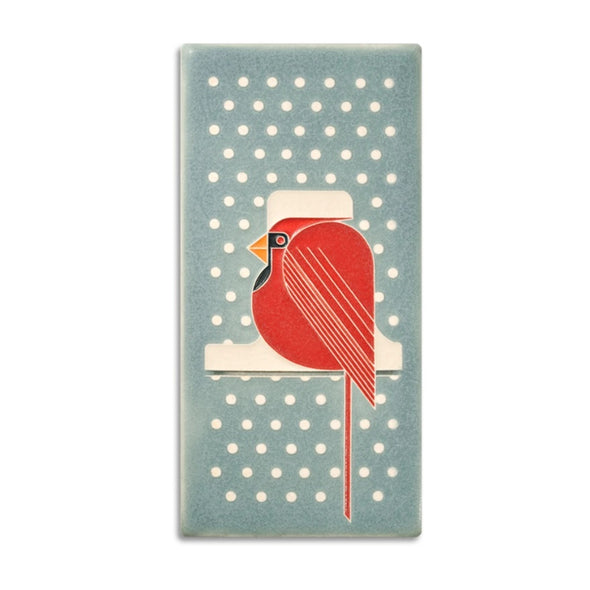 Charley Harper 'Cool Cardinal' Motawi Tile