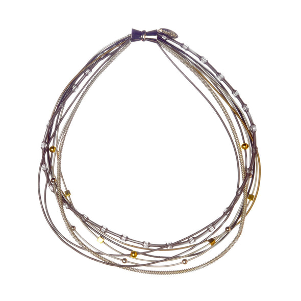 Piano Wire Mixed Wire Necklace