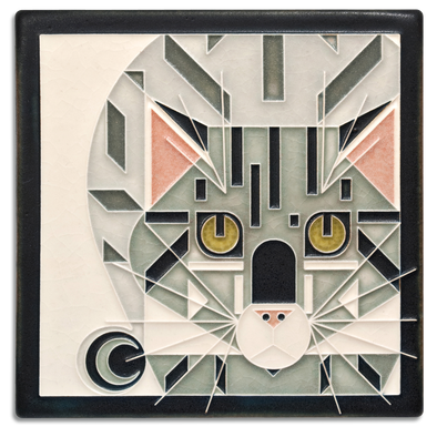 Charley Harper 'Catnip' Motawi Tile