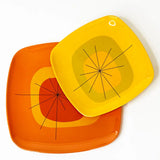 Orange Atomic Dinner Plate