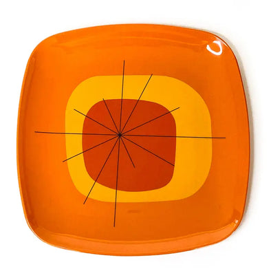Orange Atomic Dinner Plate