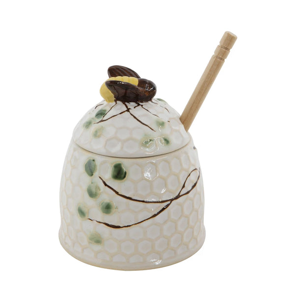 Honey Bee Jar with Dipper
