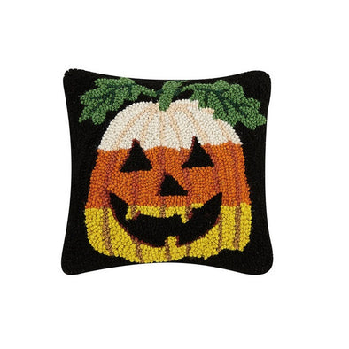Candy Corn Pumpkin Pillow