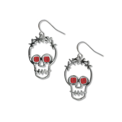 Graffiti Skull Earrings