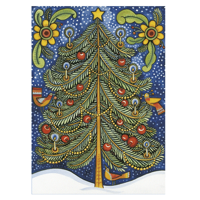 Julie Paschkis "Old World Tree" Boxed Holiday Cards
