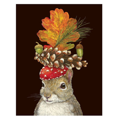 'Autumn Squirrel' Blank Notecard