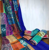 Silk Sari Kantha Throw