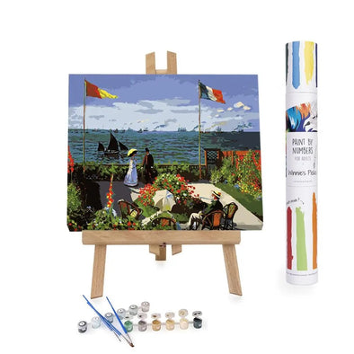 Monet 'Garden at Sainte Adresse' Paint by Numbers Kit for Adults