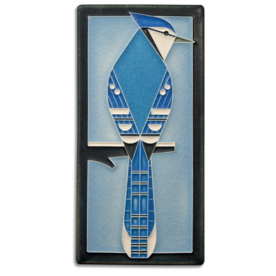 Charley Harper 'Blue Jay' Motawi Tile