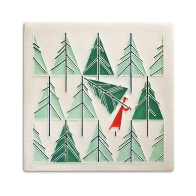 Charley Harper 'Perfect Tree' Motawi Tile