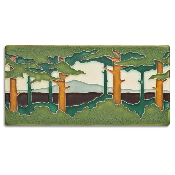 Spring Pine Landscape Motawi Tile