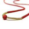 Red Rubber & Lava Bead Necklace