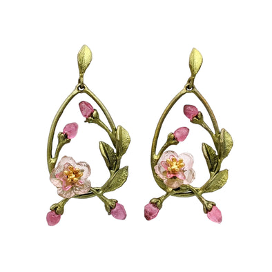 Peach Blossom Loop Earrings