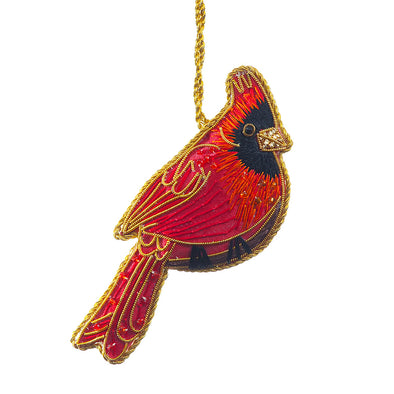 Red Cardinal Embroidered Ornament