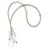 Piano Wire Lariat Necklace with Porcelain Beads