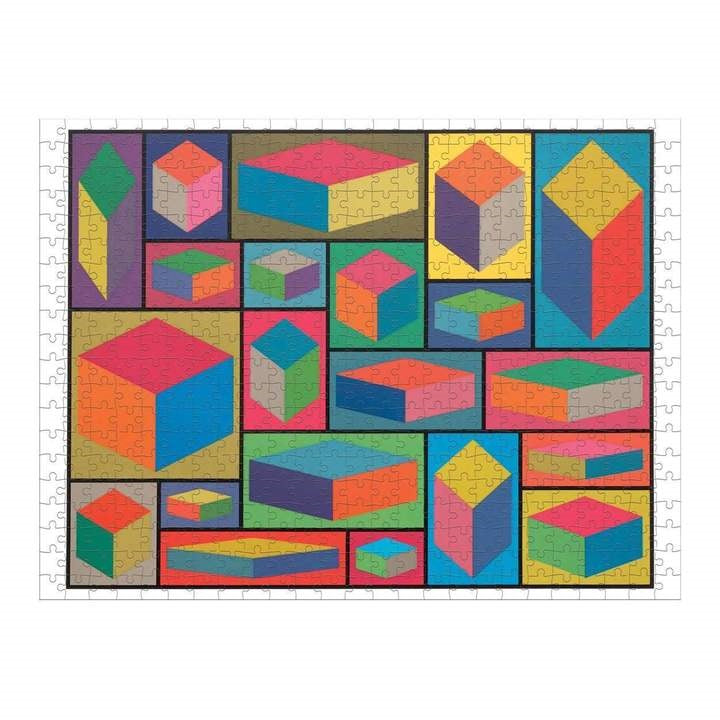 Sol LeWitt Distorted Cubes Jigsaw Puzzle