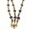 Three Strand Garnet Heart Necklace