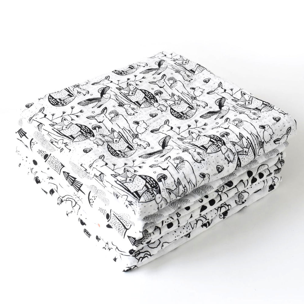 Organic Muslin Swaddle - Forest